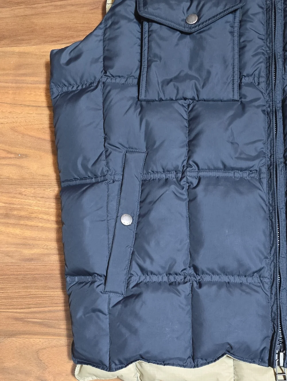 J.Crew Men’s Expedition Down Puffer Vest Navy Blue Size